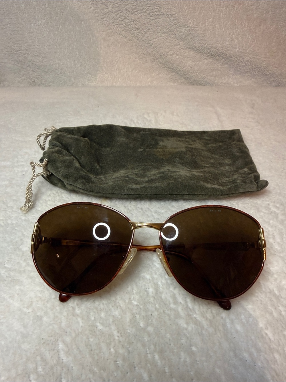 Vintage Gucci GG 2349/S Gold Tortoiseshell Sunglasses Made in Italy
